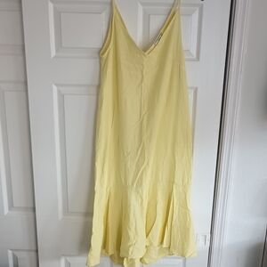 Mango Yellow midi Slip Dress